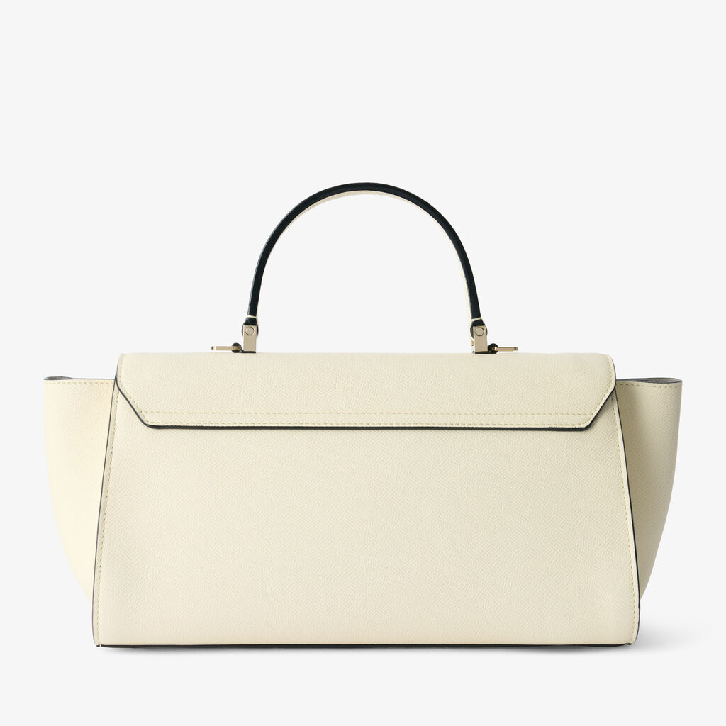 Iside Editor Top Handle Medium Bag - Pergamena White - Millepunte Soft calf leather - Valextra - 6