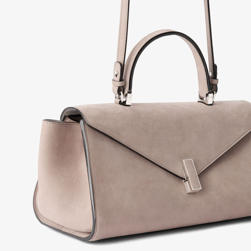 Iside Editor Senso Top Handle Medium Bag - Nude Pink - Vitello Millepunte Nabuk - Valextra - 3