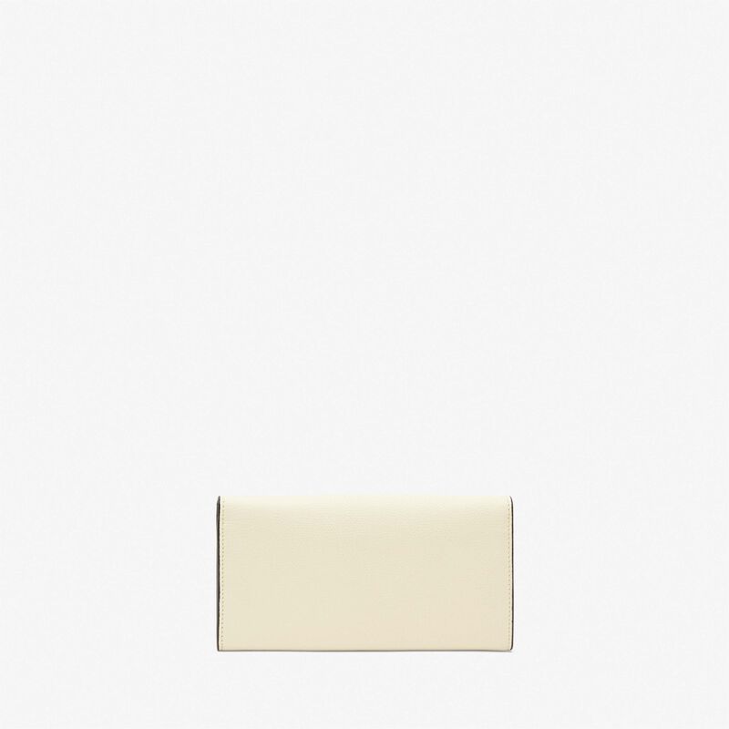 Iside continental purse with chain - Pergamena White - Millepunte calf leather - Valextra - 5