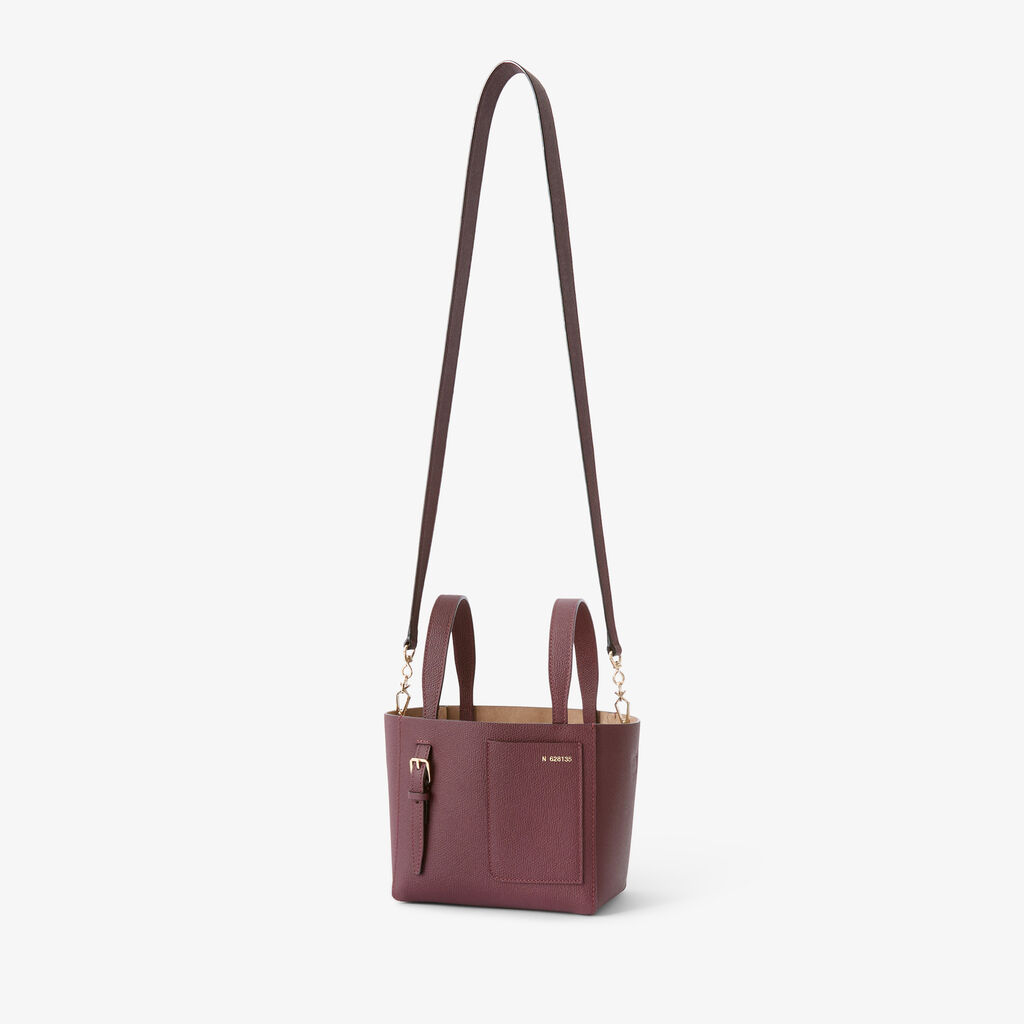 Soft Bucket Micro bag - Claret Red - Millepunte calf leather - Valextra - 5