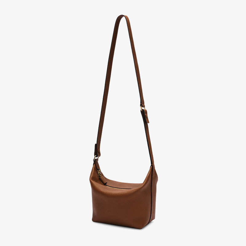 Mochi Top Handle Mini Bag - Chocolate Brown - Millepunte Soft calf leather - Valextra - 4