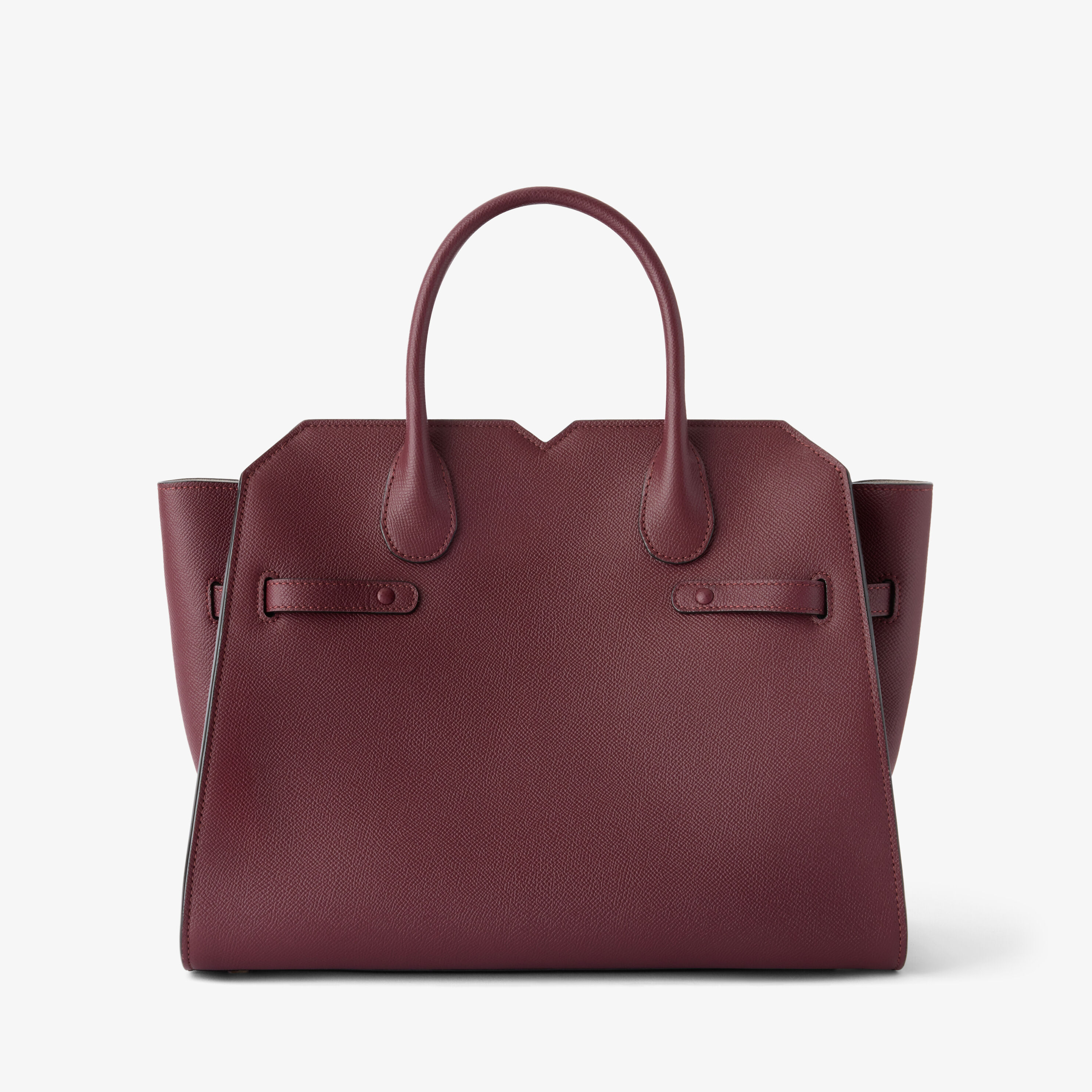 Women's Red Luxury Leather Two Handles Medium Bag | Valextra