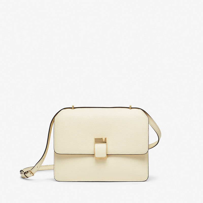 Nolo crossbody medium bag - Pergamena White - Millepunte calf leather - Valextra - 1
