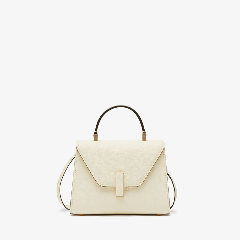 Iside crossbody micro bag - Pergamena White - Millepunte calf leather - Valextra - 1