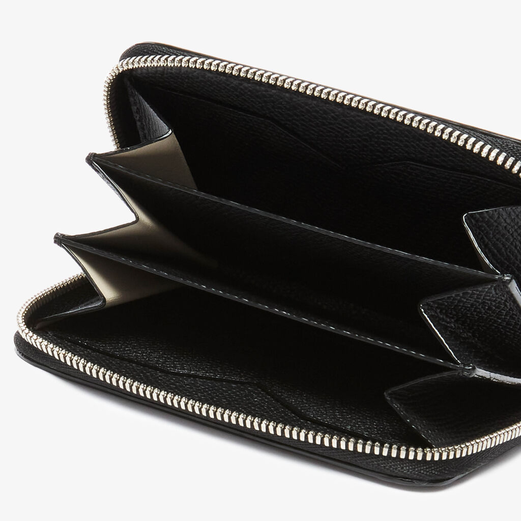 Card Holder Zip Around - Black - Vitello VS - Valextra - 2