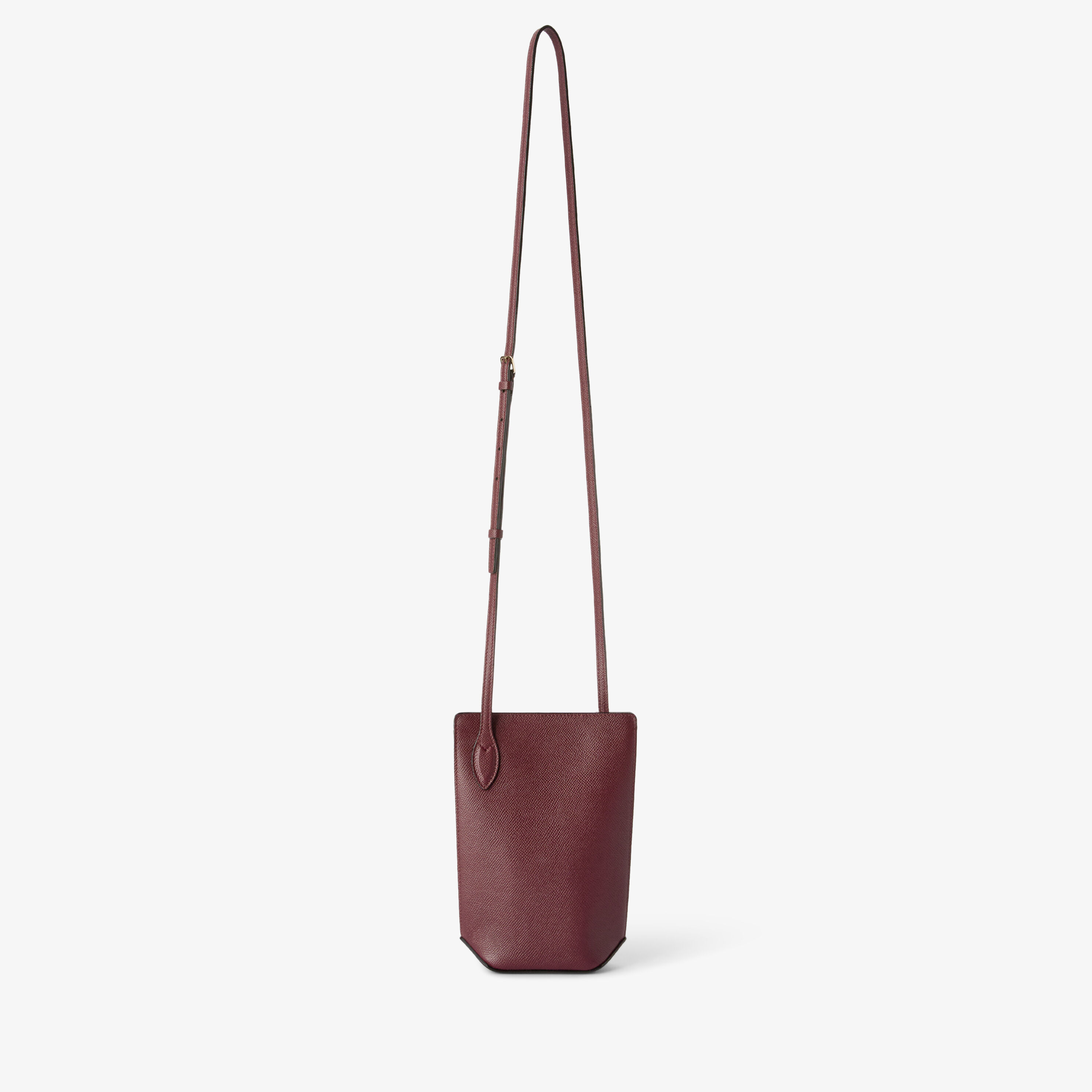 Red Grained Leather Luxury Crossbody Phone Bag | Valextra Vivi