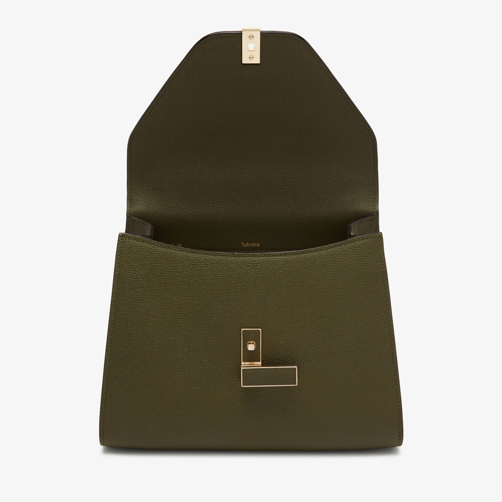 Iside Top handle medium bag - Military Green - Vitello VS - Valextra - 7