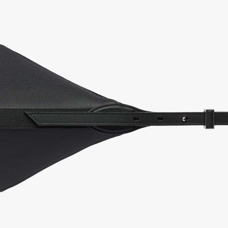 Vivi Hobo Mini Bag - Black - Millepunte Soft calf leather - Valextra - 7