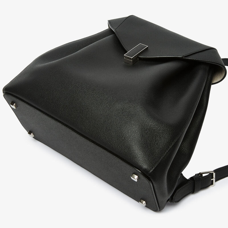 Iside Medium Backpack - Black - Millepunte Soft calf leather - Valextra - 3