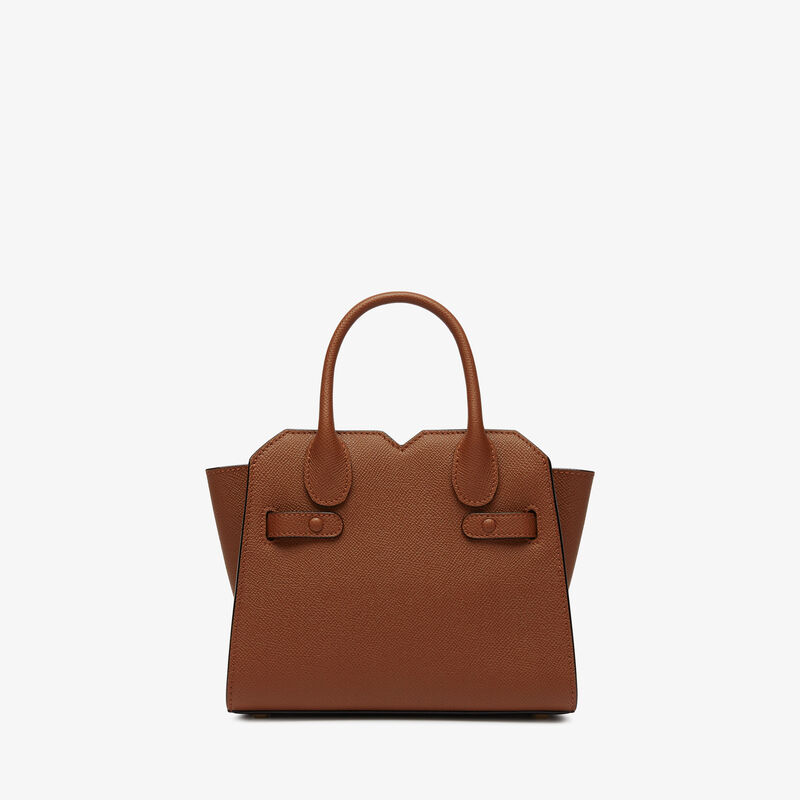 Milano Crossbody Micro Bag - Chocolate Brown - Millepunte Soft calf leather - Valextra - 7