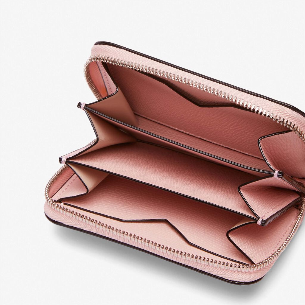 Card Holder Zip Around - Peony Pink - Vitello VS - Valextra - 2