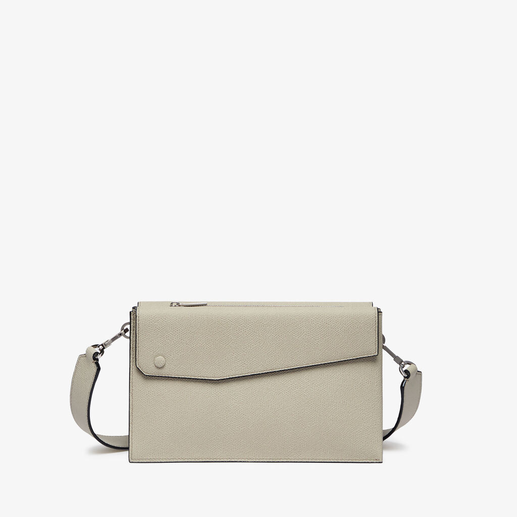 Pocket Crossbody Bag - Linen Grey - Vitello VS - Valextra - 1
