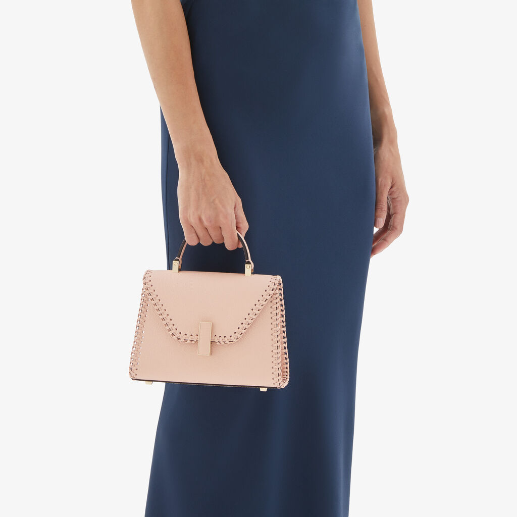 Iside Braided Crossbody Micro Bag - Bonne Mine Pink - Vitello VS-Infilatura Punto Festone - Valextra - 2