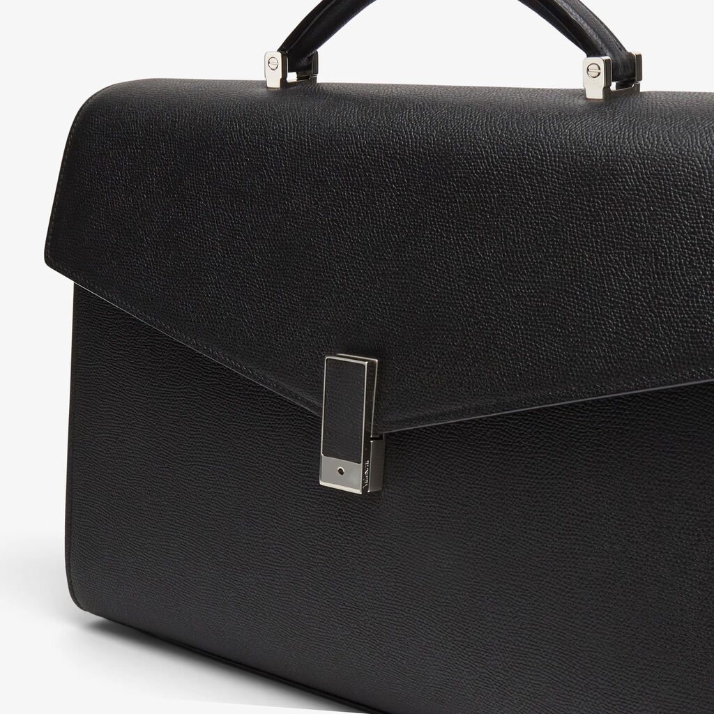 Iside Briefcase 24h - Black - Vitello VS - Valextra - 4