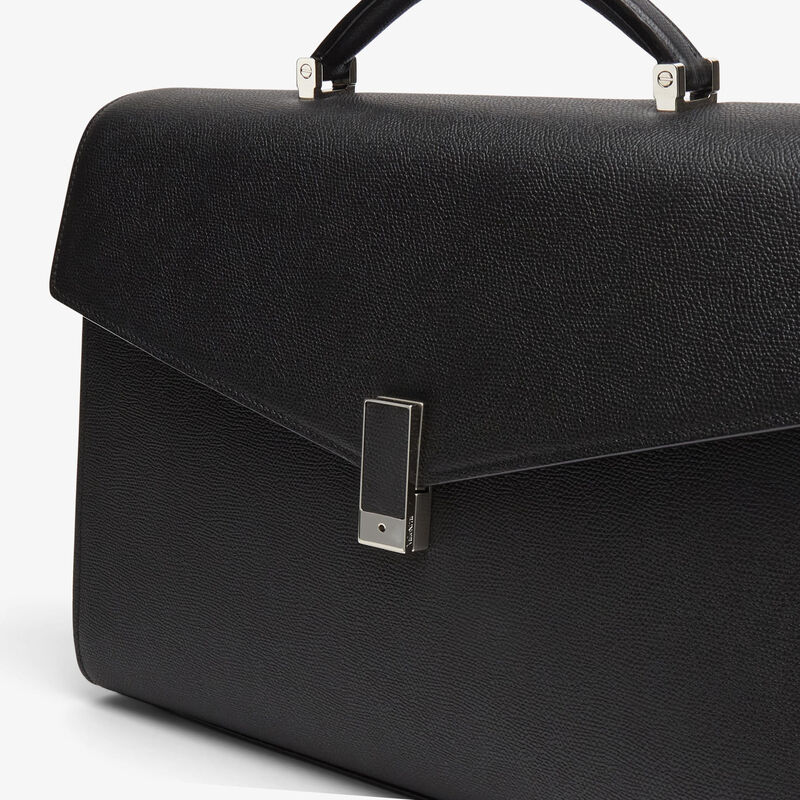 Iside Briefcase 24h - Black - Millepunte calf leather - Valextra - 4