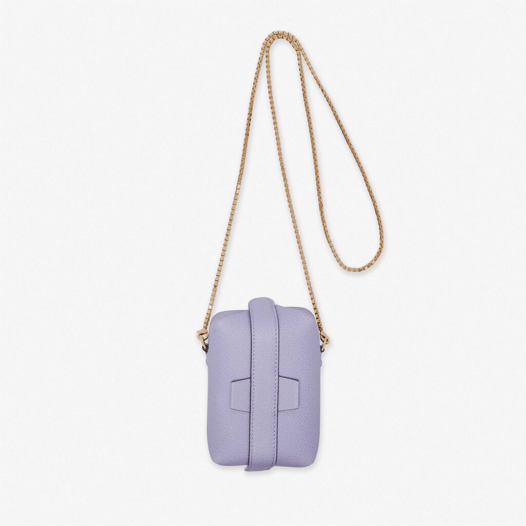 Valextra Borsa a tracolla Nano in Pelle Lilla | Valextra Tric Trac