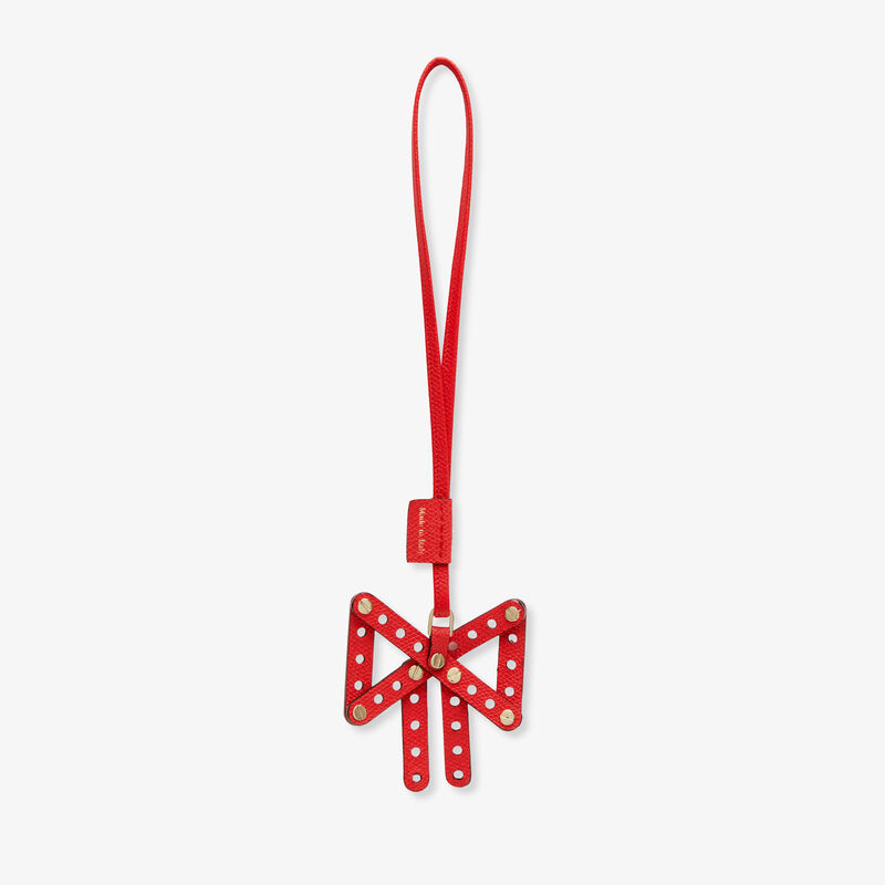 Engineering Beauty Bow Charm - Crimson Red - Millepunte calf leather - Valextra - 3