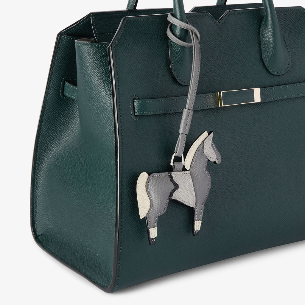 Horse Charm - Grey Mix - Millepunte calf leather - Valextra - 2