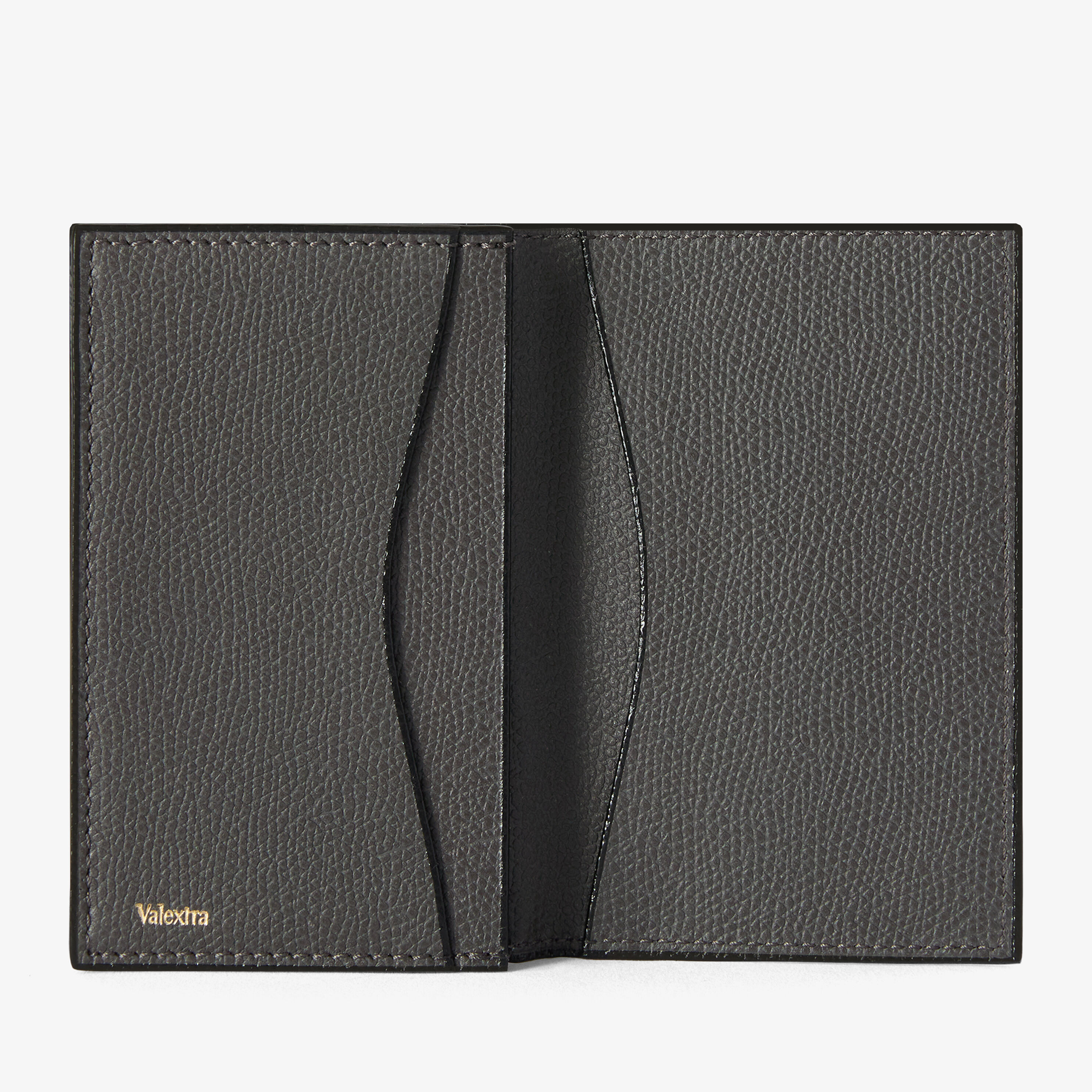 Gray Leather Credit card holder | Valextra