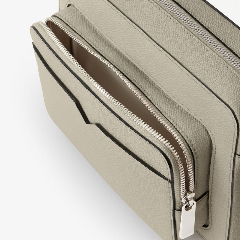 V-Line Reporter Bag - Linen Grey - Millepunte calf leather - Valextra - 3
