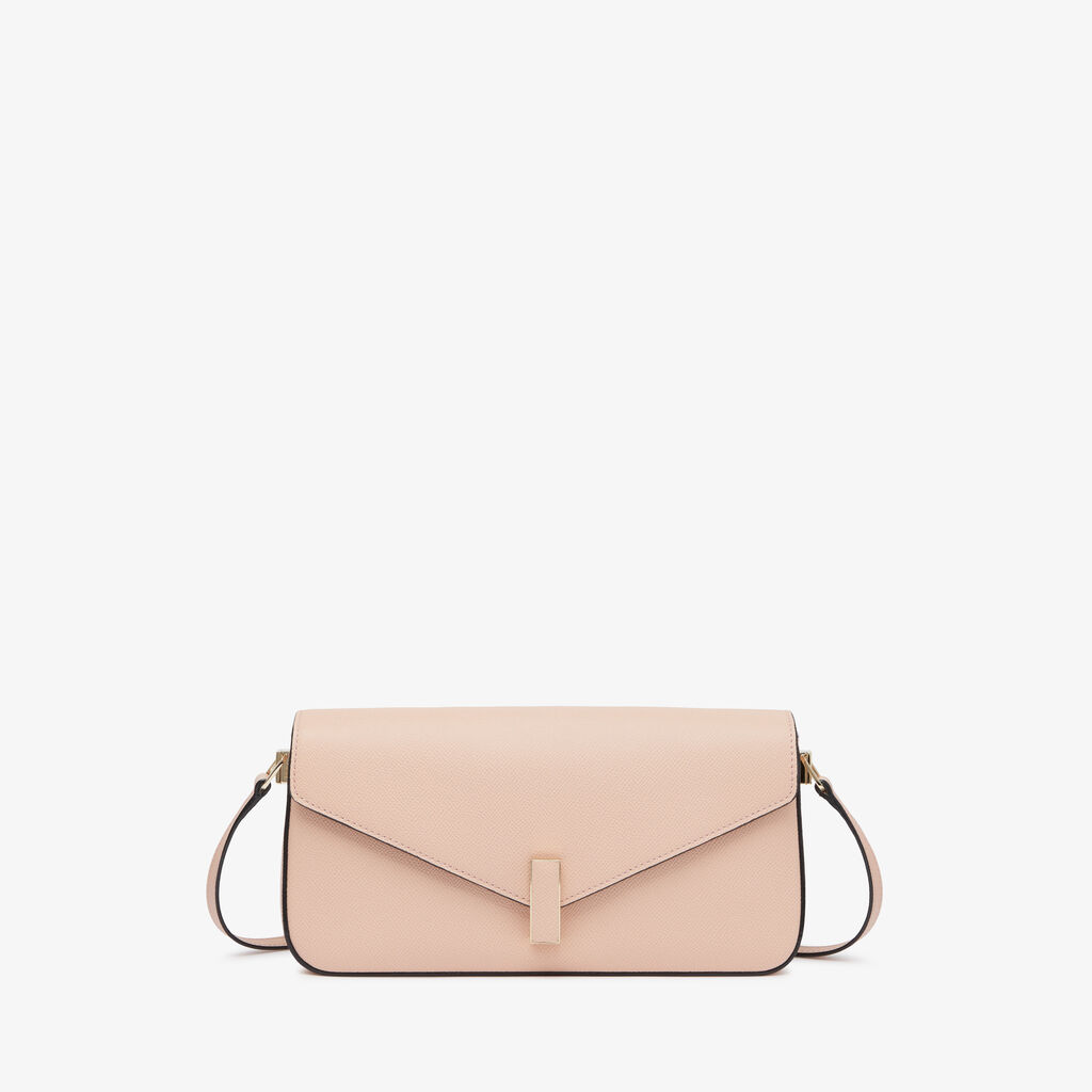 Iside Shoulder Bag - Bonne Mine Pink - Vitello Millepunte Soft - Valextra - 1