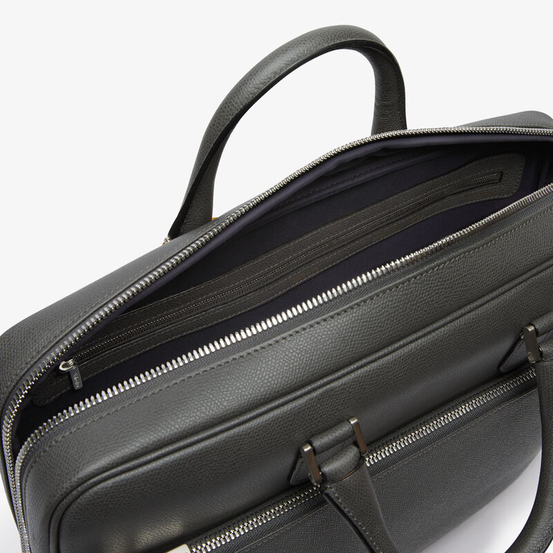 Avietta Briefcase with Zip 24h - Smokey Grey - Millepunte calf leather - Valextra - 3