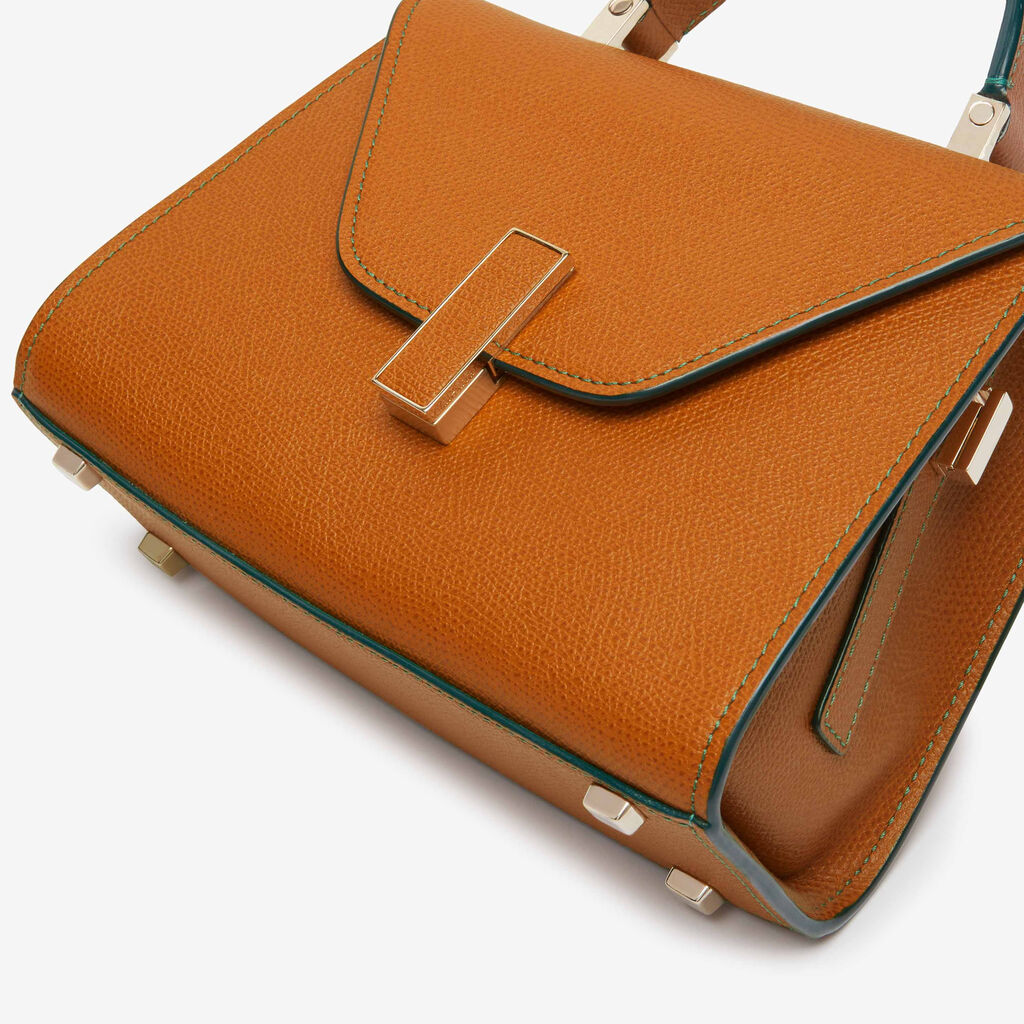 Iside crossbody micro bag - Havana Brown - Millepunte calf leather - Valextra - 5