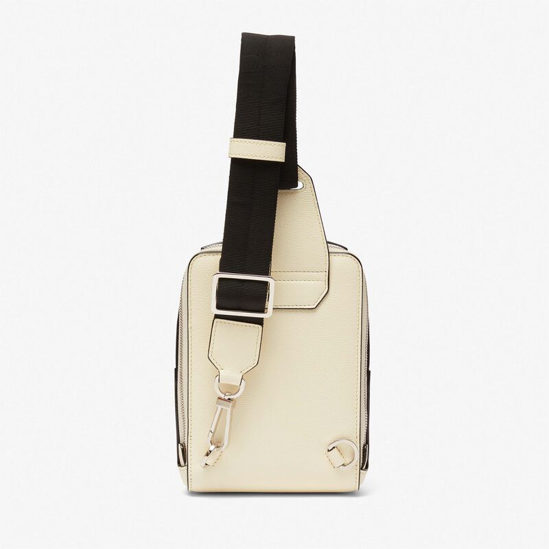 V-Line One Shoulder Mini Backpack - Pergamena White - Millepunte calf leather - Valextra - 6