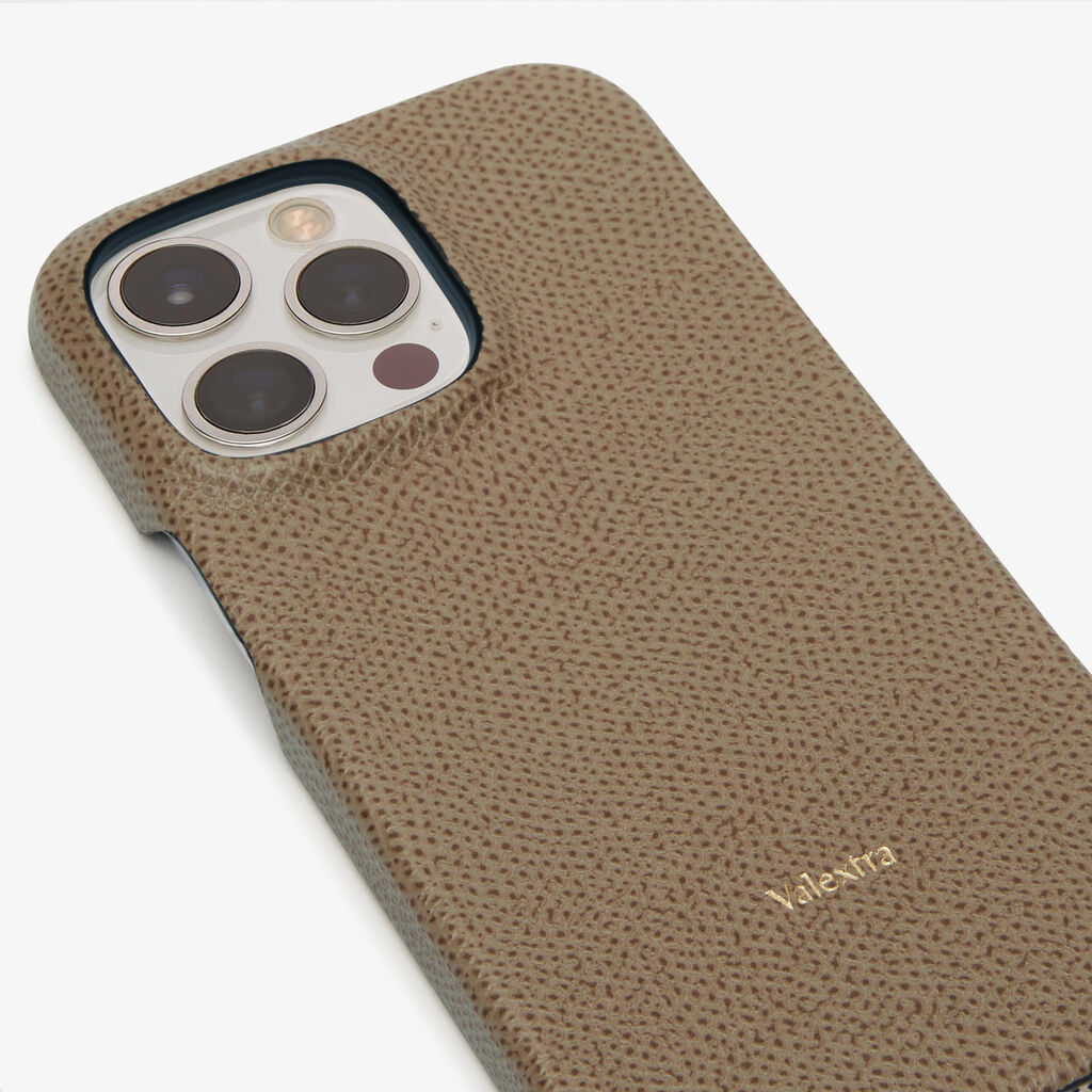 Iphone 13 Pro Cover - Oyster Brown - Vitello VS - Valextra - 2