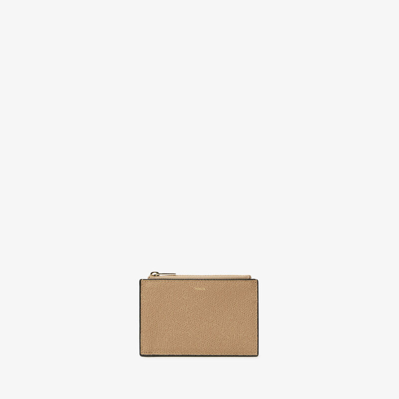 Card Holder 3CC with Zip - Cashmere Beige - Millepunte calf leather - Valextra - 4