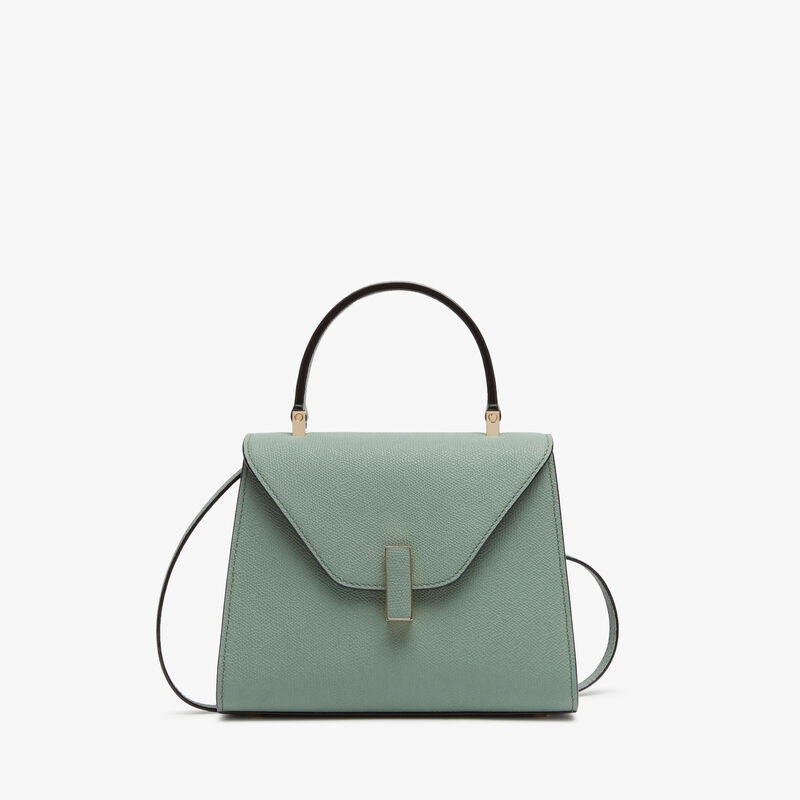 Iside Top Handle Mini Bag - Eucalyptus Green - Millepunte calf leather - Valextra - 1