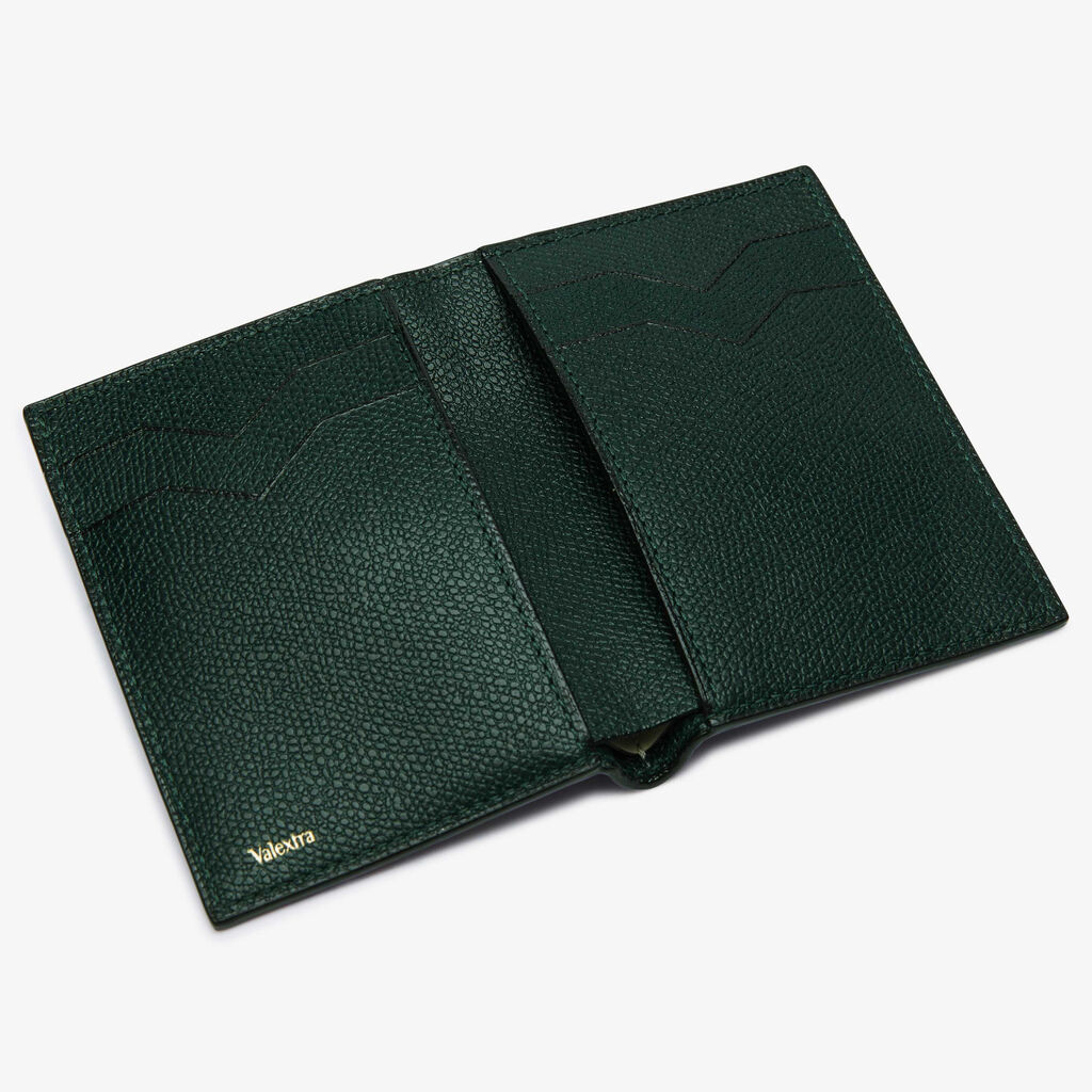 Portafoglio Bifold 4cc - Verde Valextra - Vitello VS - Valextra - 2