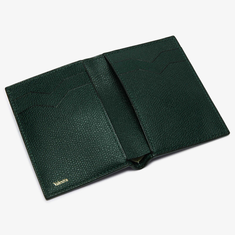Bifold Wallet 4CC - Valextra Green - Millepunte calf leather - Valextra - 2