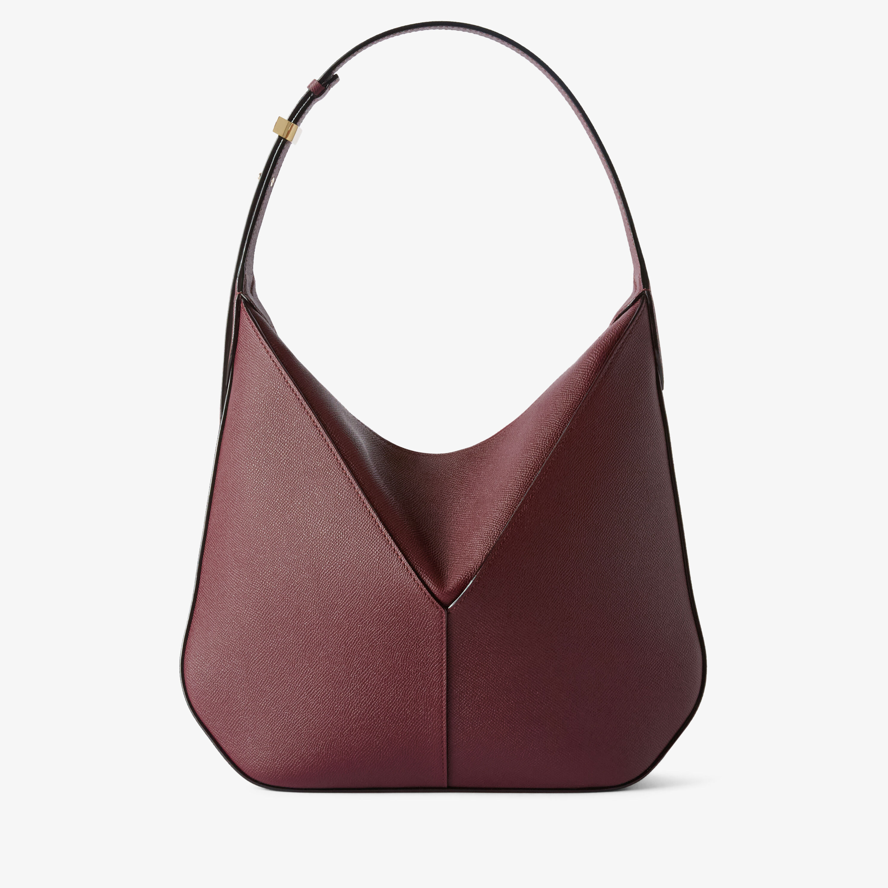 Women's Red Luxury Grained Leather Hobo Medium Bag | Valextra Vivi