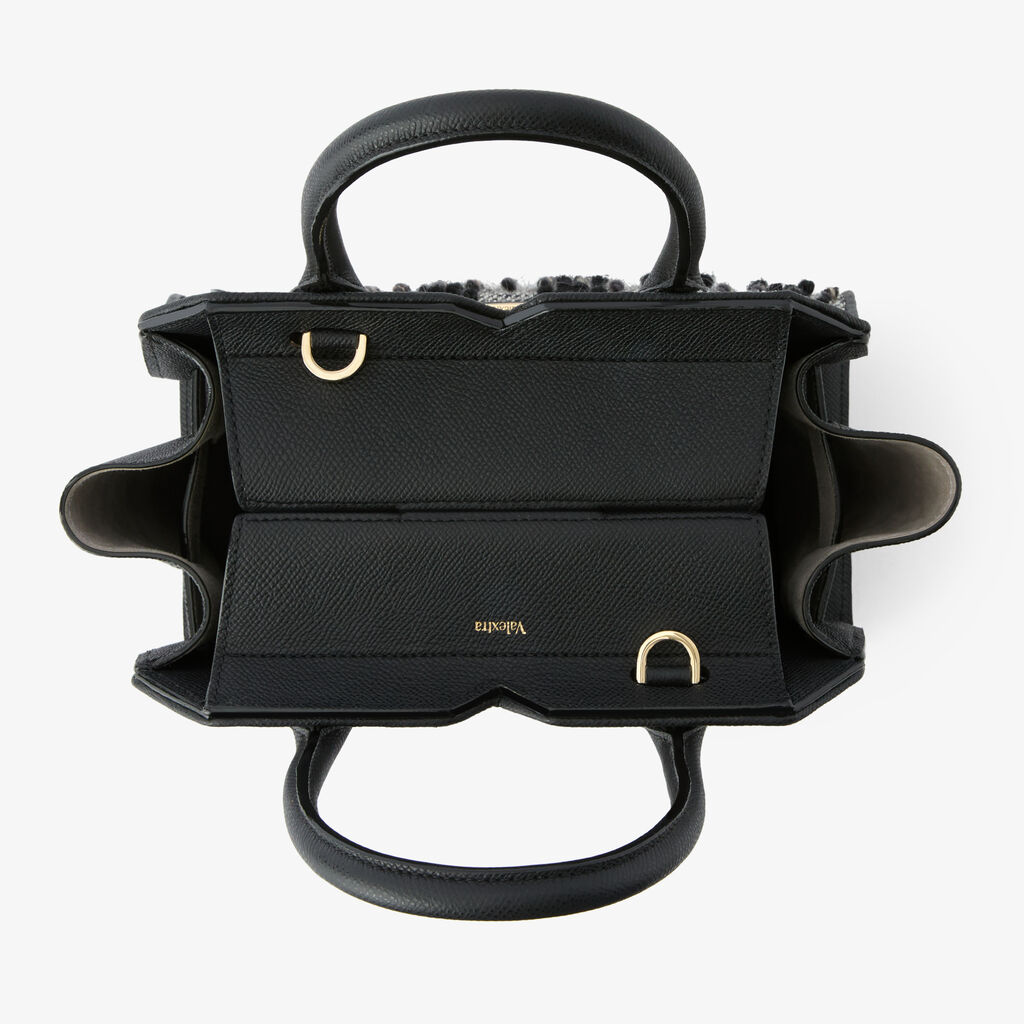 Milano Flowers Pibiones Two Handles Mini Bag -  - Tessuto Pibiones/Vitello Millepunte Soft - Valextra - 7