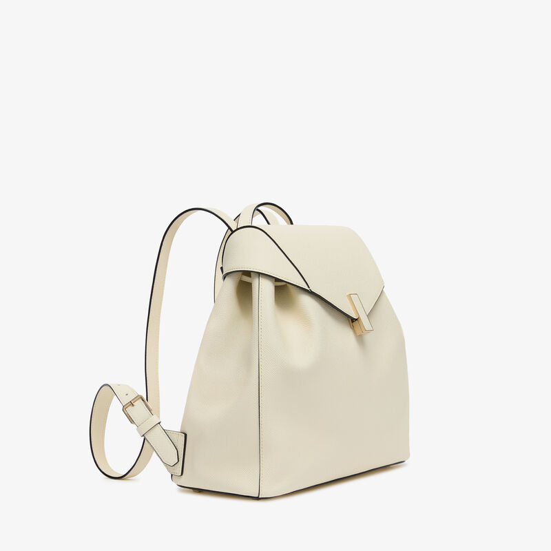 Iside Medium Backpack - Pergamena White - Millepunte Soft calf leather - Valextra - 5