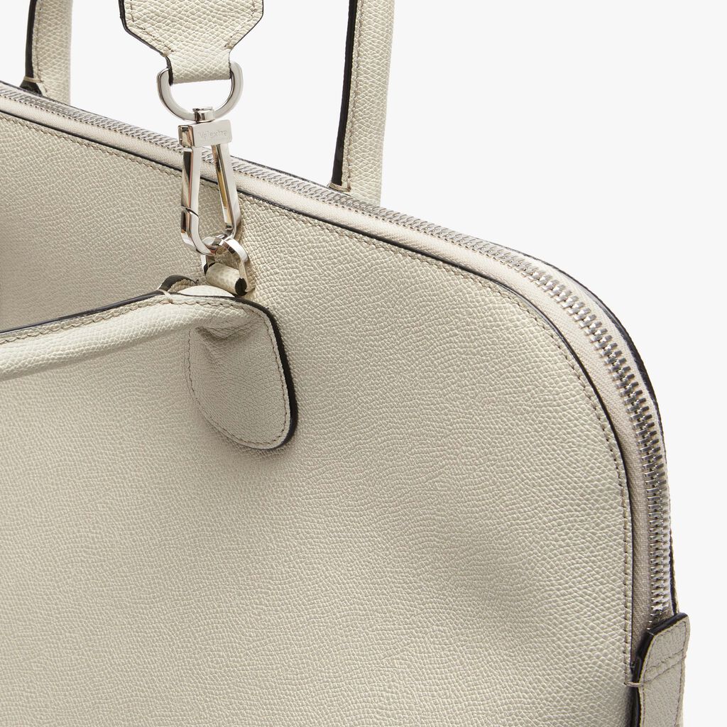 MyLogo Bowling Bag - Linen Grey - Vitello VS - Valextra - 5