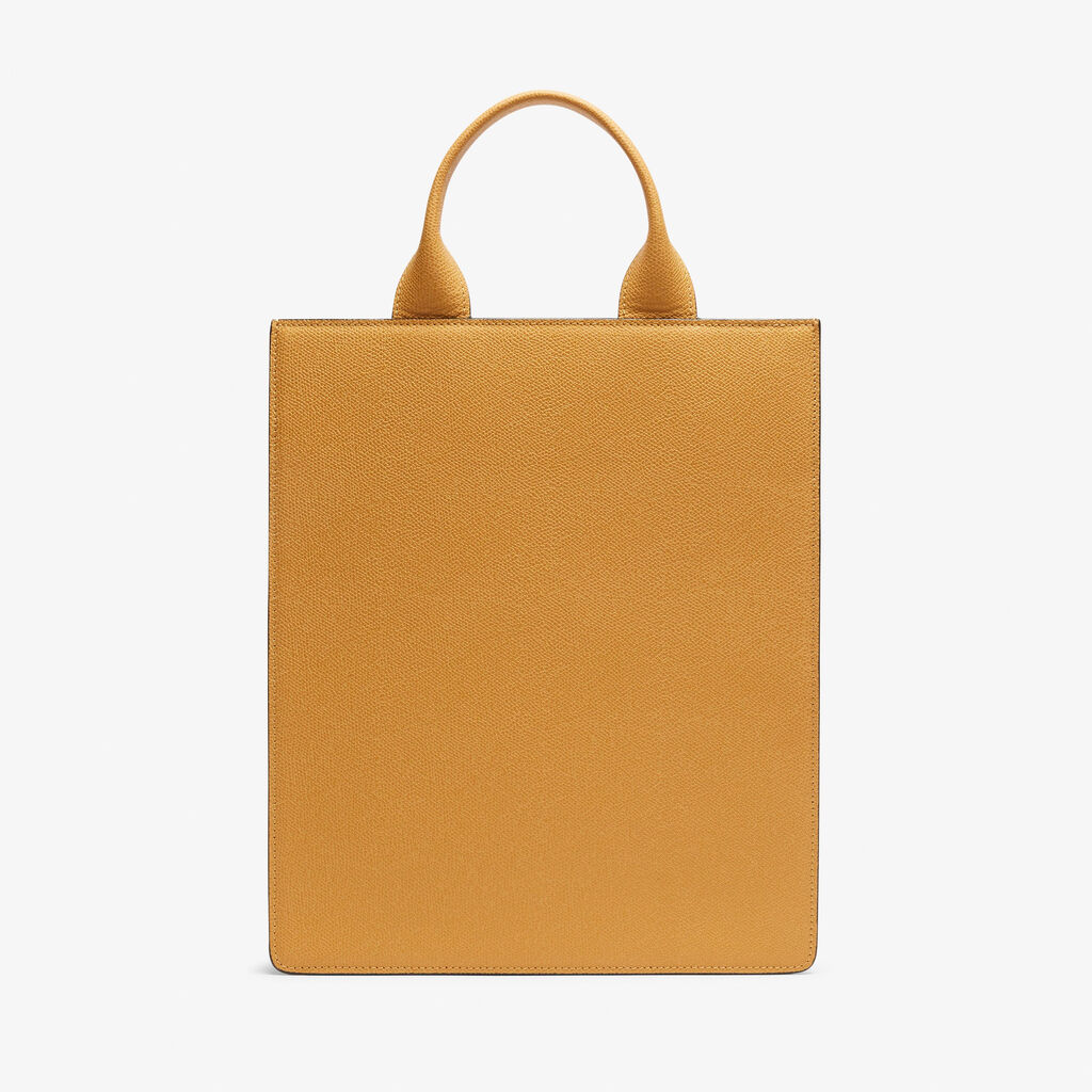 Boxy top handle mini bag - Amber Yellow - Vitello VS - Valextra - 5