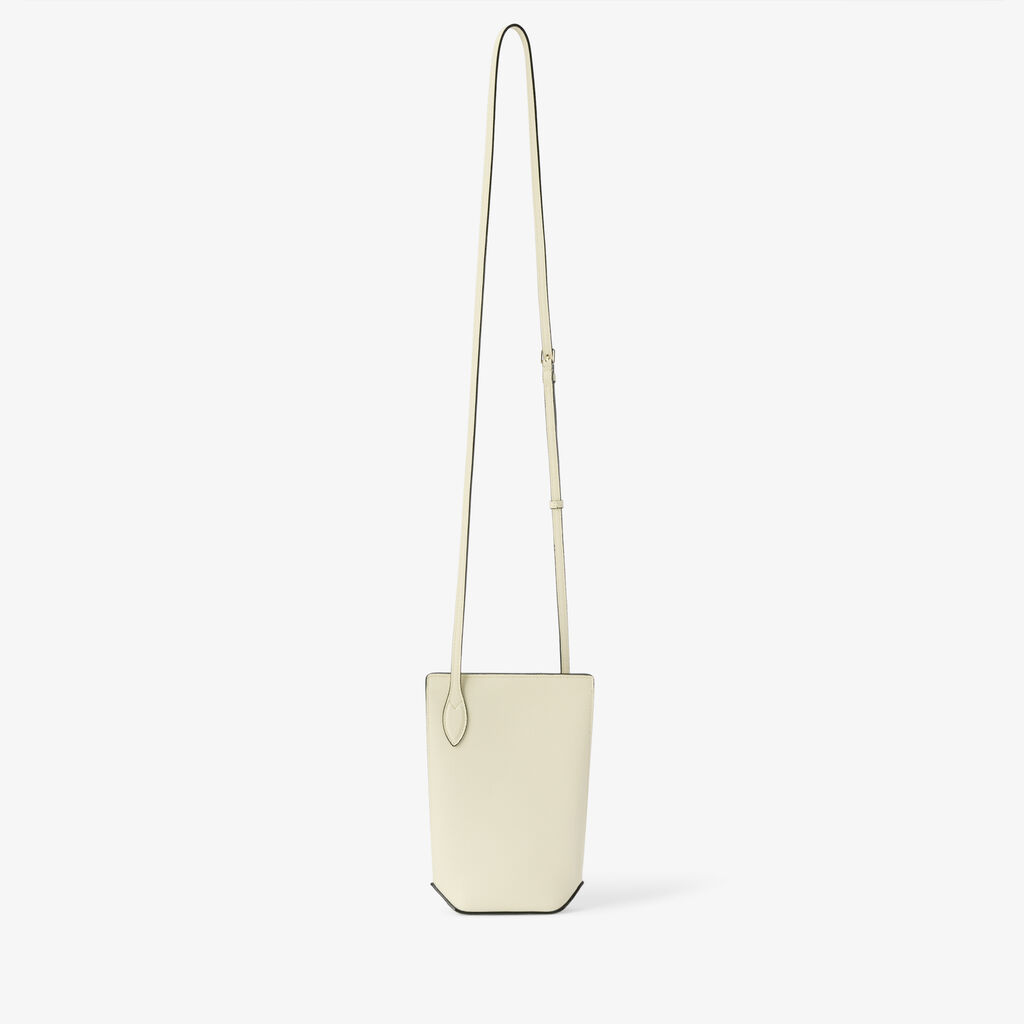 Vivi Crossbody Phone Bag - Pergamena White - Millepunte Soft calf leather - Valextra - 3