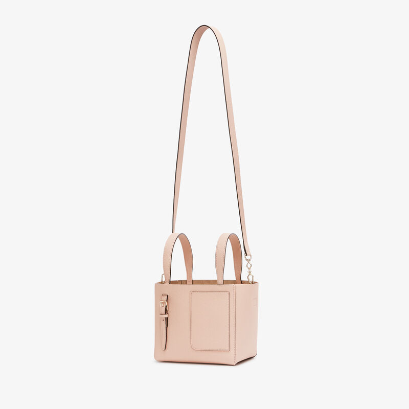 Soft Bucket Micro Bag - Bonne Mine Pink - Millepunte calf leather - Valextra - 5