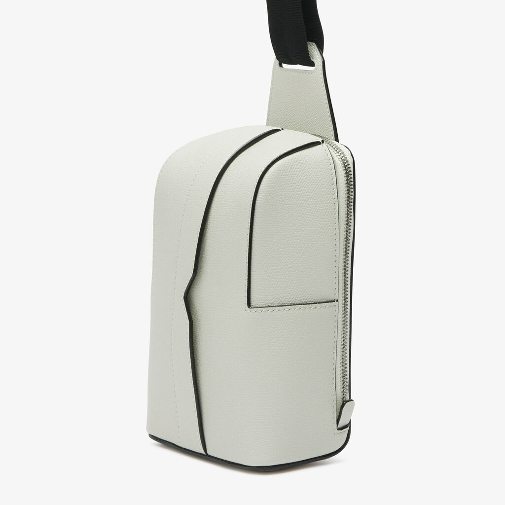 V-line One Shoulder Mini Backpack - Off White - Vitello VS - Valextra - 3