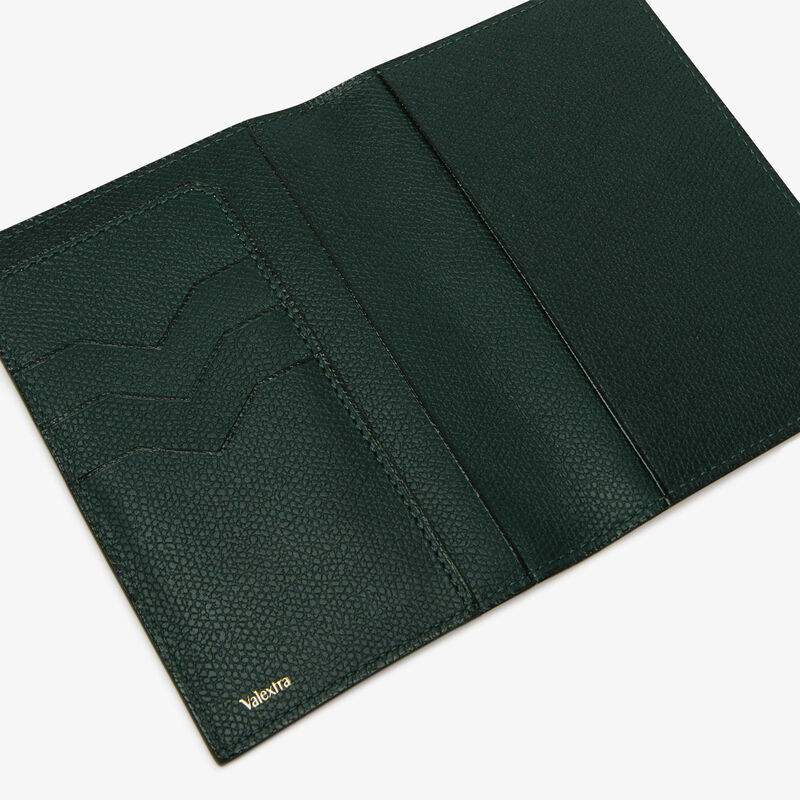 Passport Holder 3CC - Valextra Green - Millepunte calf leather - Valextra - 2