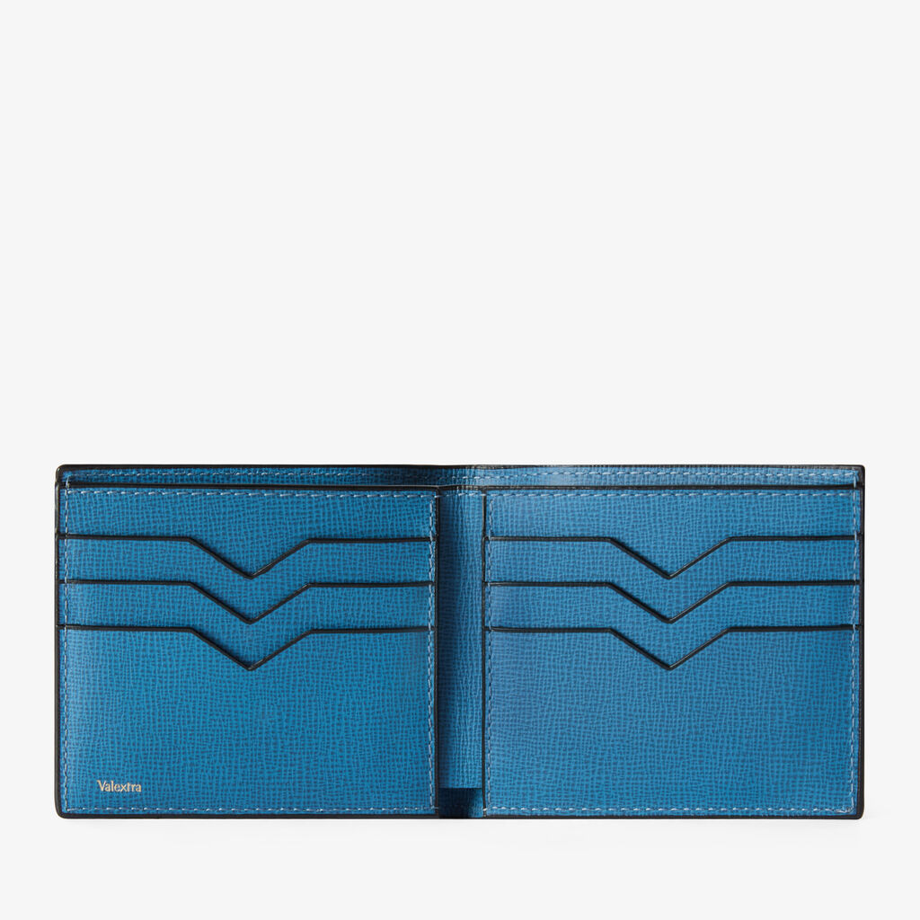 Bifold Wallet 6 Cc - Cobalt Blue - Pav&egrave; calf leather - Valextra - 4