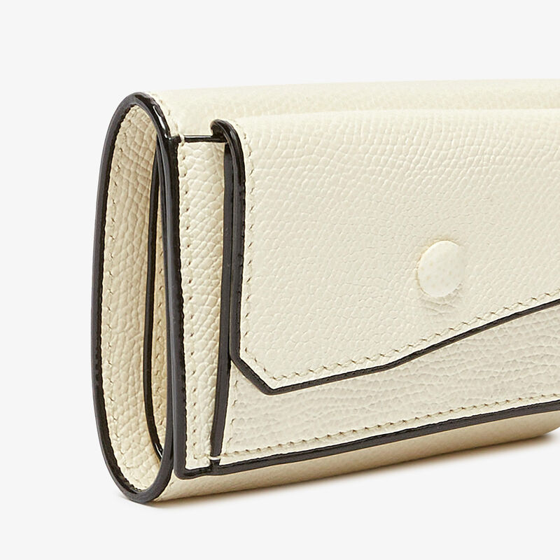 Small Wallet With Coin Holder - Pergamena White - Millepunte calf leather - Valextra - 2
