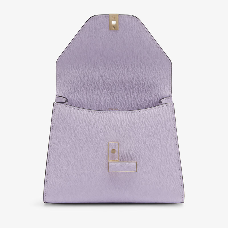 Iside Top Handle Mini Bag - Wisteria Pink - Millepunte calf leather - Valextra - 7