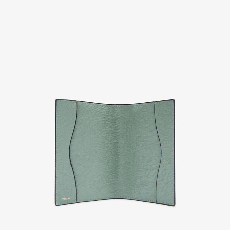 Porta Passaporto - Verde Eucalipto - Pelle di vitello Millepunte - Valextra - 3