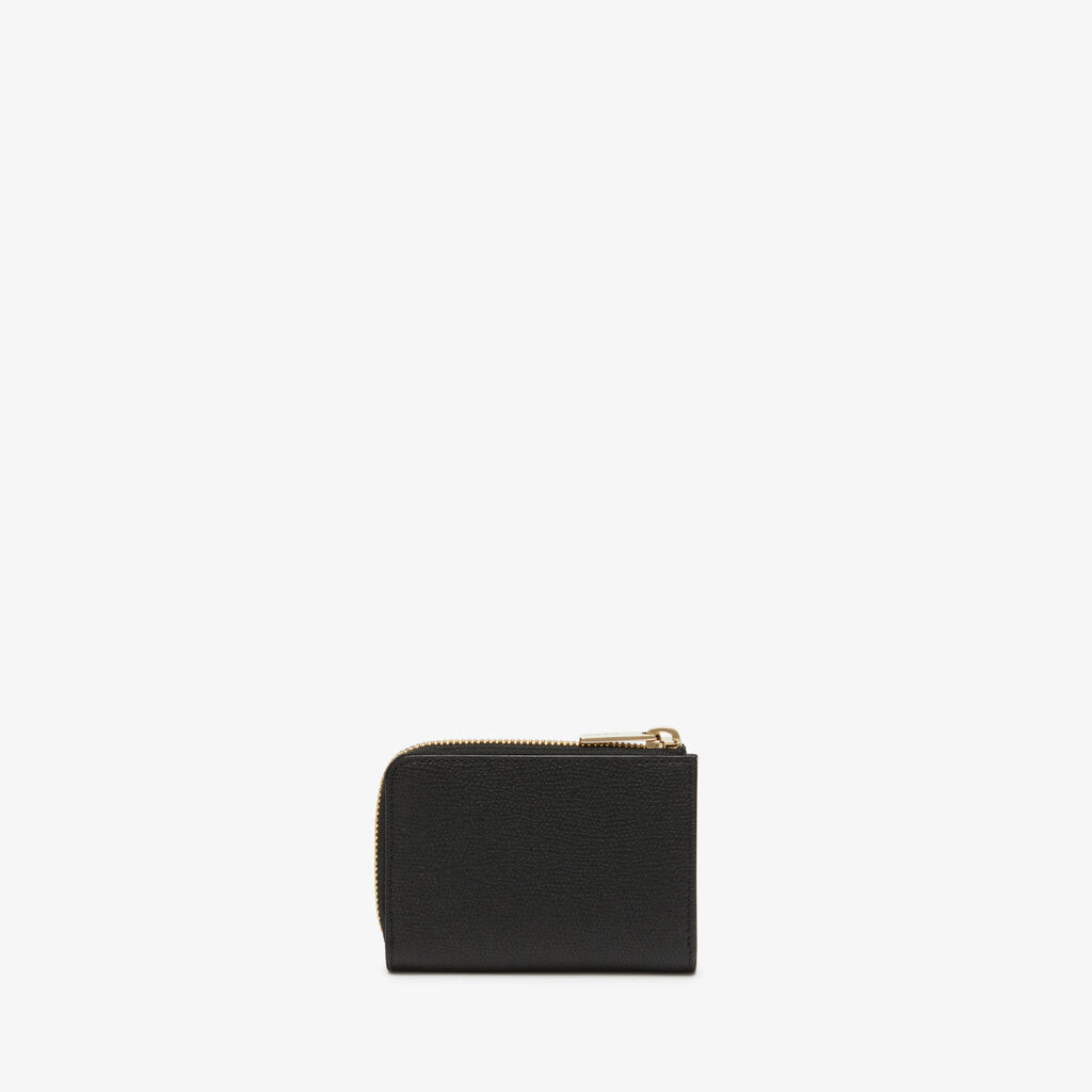 Key Holder Zip Around - Black - Vitello VS - Valextra - 4