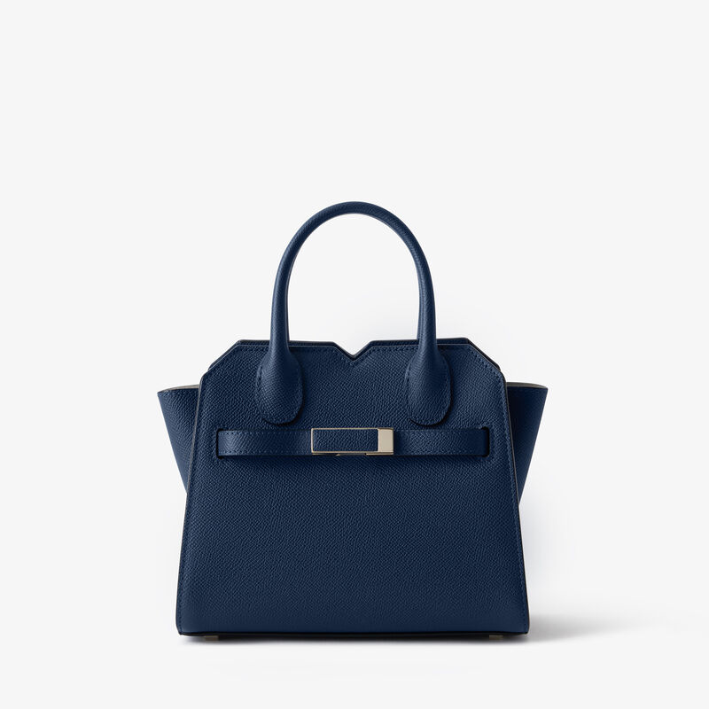 Milano Crossbody Micro Bag - Sapphire Blue - Millepunte Soft calf leather - Valextra - 1