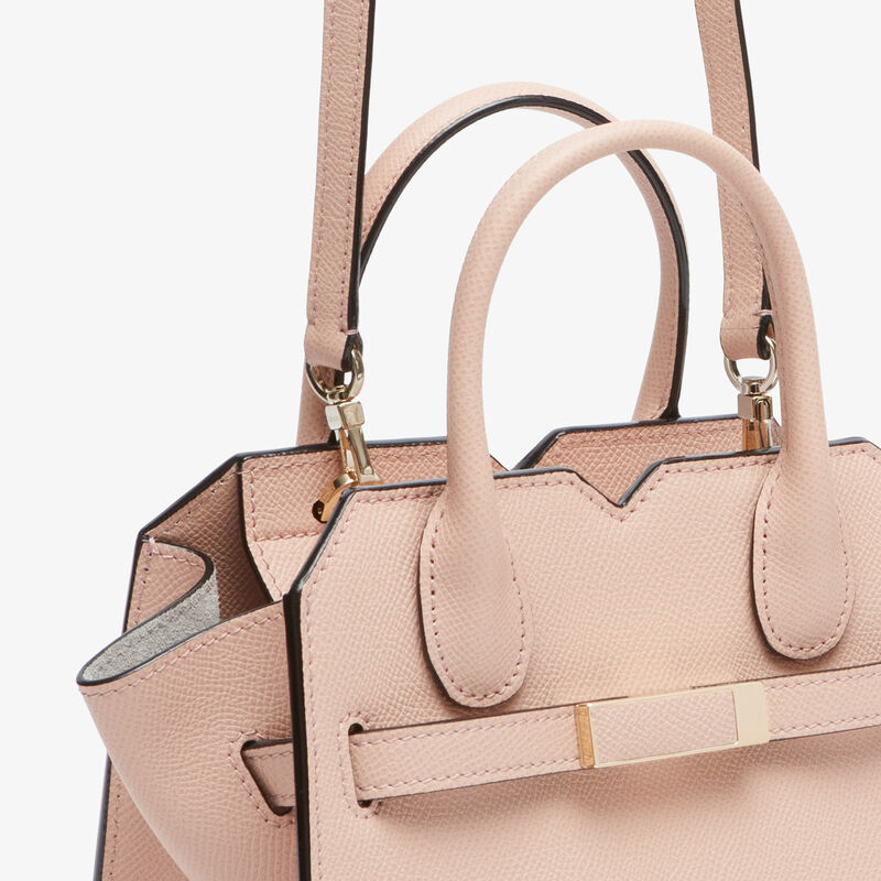 Milano Crossbody Micro Bag - Bonne Mine Pink - Millepunte Soft calf leather - Valextra - 5