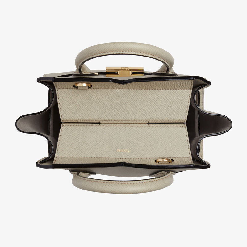 Milano Two Handles Mini Bag - Linen Grey - Millepunte Soft calf leather - Valextra - 8